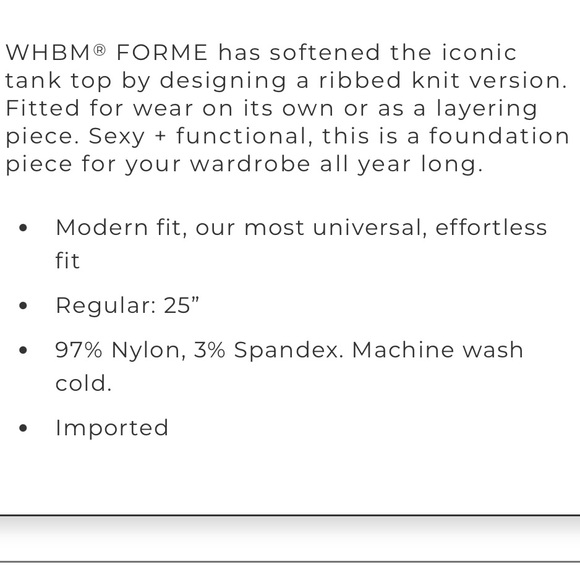 WHBM® FORME Rib Tank - Picture 3 of 3
